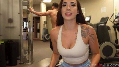 Hot Latin Lady Gaby Ortega Has a X-Rated Encounter at the Hotel Gym on coonylatina.com